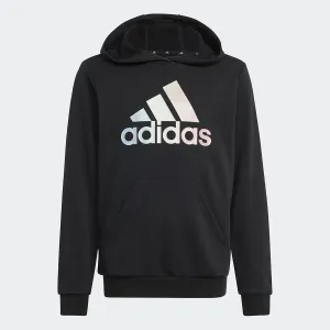 Толстовка для девочек с металлическим принтом Adidas, черный