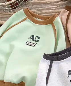 Толстовка с вышитой росписью Aimoha Kids, цвет Light Green