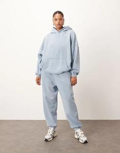 Спортивные брюки ARRANGE Curve премиум-класса с кислотной стиркой нежно-голубого цвета