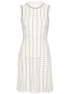 Платье мини с контрастной строчкой Simkhai, белый