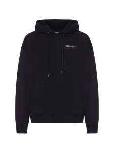 Худи с капюшоном и кулиской OFF-WHITE, черный