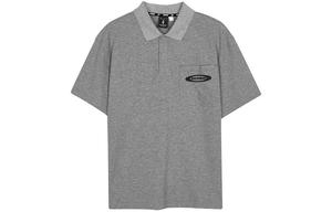 Поло мужское среднего размера в цвете хизер грей Skechers, серый