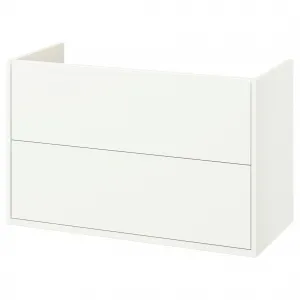 Шкаф под умывальник, белый, 100x48x63 см, с 2 ящиками HAVBÄCK IKEA
