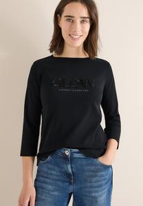 Топ Cecil MIT WORDING, Schwarz/Black