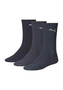 Носки на каждый день, 3 пары, ребристые манжеты PUMA, цвет Marine Jeans