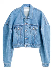 Укороченная джинсовая куртка Viktor & Rolf, синий