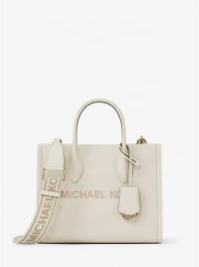 Маленькая сумка-трансформер через плечо Mirella из шагреневой кожи Michael Kors, бежевый