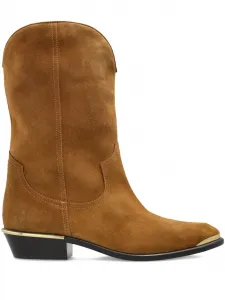 Ковбойские сапоги с металлическим носком ISABEL MARANT, коричневый