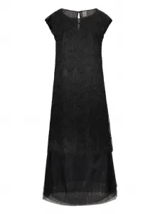 Платье миди с кружевной вставкой Lorena Antoniazzi, черный