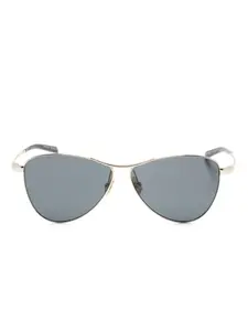 Солнцезащитные очки в металлической оправе Saint Laurent Eyewear, золотой