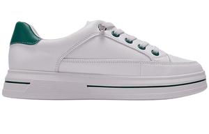 Кеды, скейтборд обувь женская низкая Mulinsen, белый/зеленый