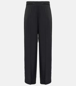 Широкие брюки с высокой талией Jil Sander, темно-синий