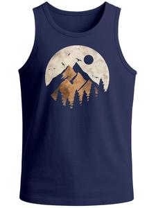 Рубашка Neverless Mountain Scape, темно-синий