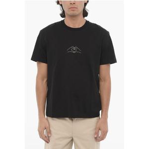 Футболка из хлопка с круглым вырезом и принтом Neil Barrett, Black