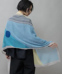 палантин с геометрическим узором