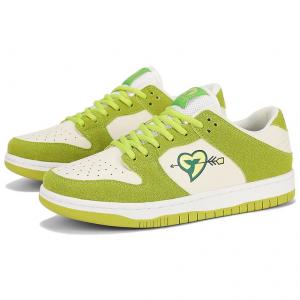 Амортизирующие, износостойкие, легкие и дышащие низкие скейтерские кроссовки Unisex HLA JEANS, Fruit зеленый