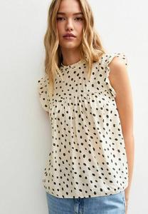 Блуза New Look POLKA DOT TIE BACK, Off White/Off-White