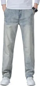 Винтажные классические джинсы мужские прямые SIDUFHAOPKLL