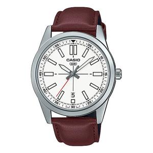 Часы Casio Dress Pointer Display Analog Watch 'Red Silver White', коричневый