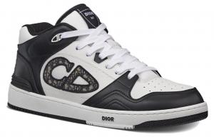 B57 Косая черно-белая футболка DIOR