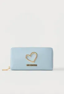 Кошелек с поворотным замком в форме сердца Love Moschino, Sky Blue