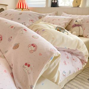 Antarctic Комплект постельного белья, простыня на резинке 180 см, пододеяльник 200x230 см, хлопок, Aixin Cat Lotion