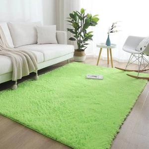 Budis Ковер 200х300 см для гостиной/спальни в стиле INS Nordic, с завязками, утолщенный, популярный дизайн, Lime Green
