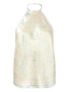 Платье с вырезом халтер и принтом CASABLANCA, нейтральный