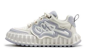 OGR Коллекция Graffiti. Износостойкие низкие кроссовки для скейтбординга унисекс. Фиолетовое граффити