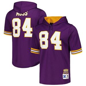 Мужская толстовка mitchell & ness randy moss purple minnesota vikings с именем и номером игрока Unbranded