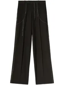 Брюки строгого кроя с контрастной строчкой OFF-WHITE, черный