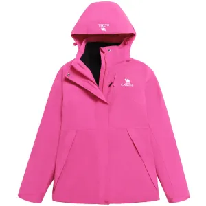 CAMEL Ветровка женская водонепроницаемая ветронепроницаемая дышащая термостойкая холодоустойчивая, Purple Rose Red