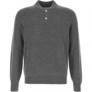 Свитер на пуговицах Brunello Cucinelli, темный серый