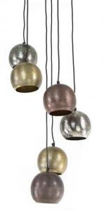 Подвесной светильник Hoyz Collection Trapped bol 6L, серый - стекло - 40 x 150 x 40 см