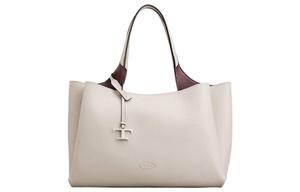 Сумка-шоппер TOD'S из телячьей кожи, средняя, женская, экрю