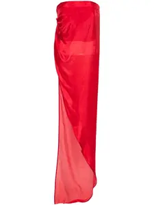 Длинный топ без бретелей Rick Owens, красный