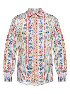 Рубашка с принтом пейсли ETRO, синий