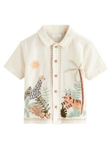 Рубашка на пуговицах классического кроя Next, экрю