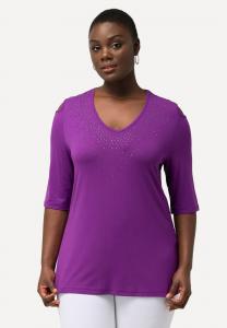 Топ с длинными рукавами Ulla Popken, фиолетовый
