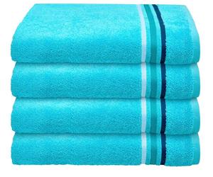 Полотенце Schiesser Skyline Color im 4er Set, бирюзовый
