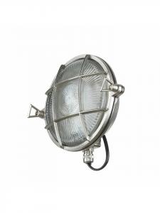 Уличный настенный светильник Ø 18 x (В)18 см, матовый никель  Licht-Erlebnisse, Nickel matt