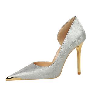 Туфли на тонком каблуке, высокие, 11 см, женские Dunnu, Silver