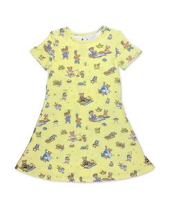 Детское платье с короткими рукавами в виде плюшевого мишки для пикника Bellabu Bear, Teddy bear picnic