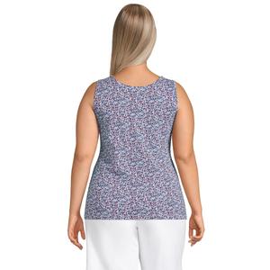 Хлопковая майка Lands' End больших размеров с круглым вырезом Lands' End, белый