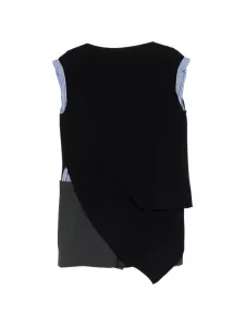 Асимметричное мини-платье SACAI, синий