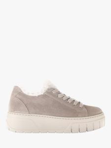 Romana Suede Faux Fur шнуровка Chunky Trainers Gabor, Beige