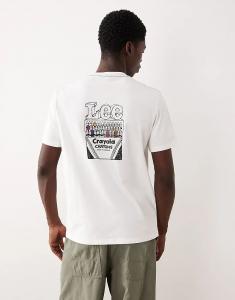 Футболка унисекс с принтом на спине Lee x Crayola белого цвета