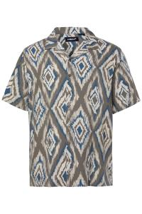 Men Plus Рубашка на пуговицах Regular fit в сером, грязном цвете