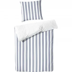Двустороннее постельное белье Primera «Дельф», в полоску, цвет blau