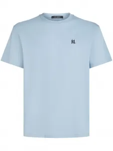 Футболка с вышитым логотипом KARL LAGERFELD, синий